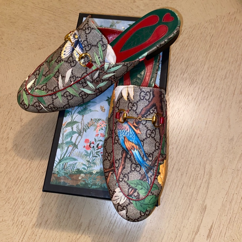 Gucci Princeton St. Tian GG Supreme Mules size 41.5